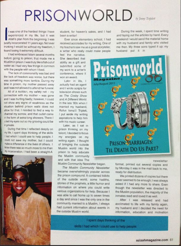 Azizah Magazine on Prisonworld