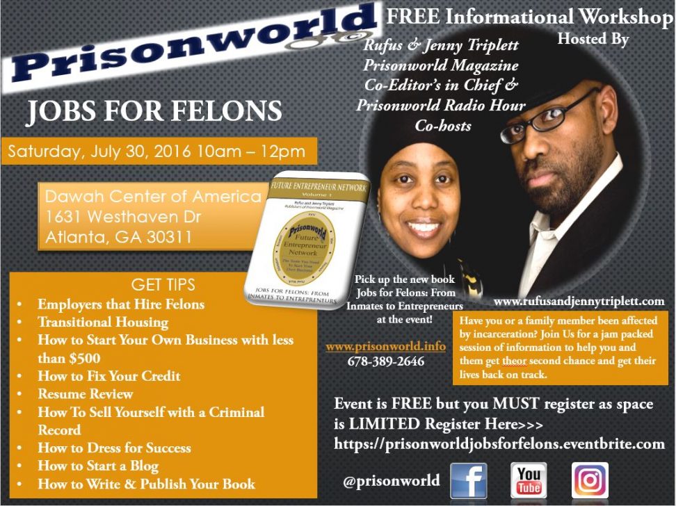 prisonworld on youtube, prisonworld magazine, dawah center, jobs for felons, dawah international